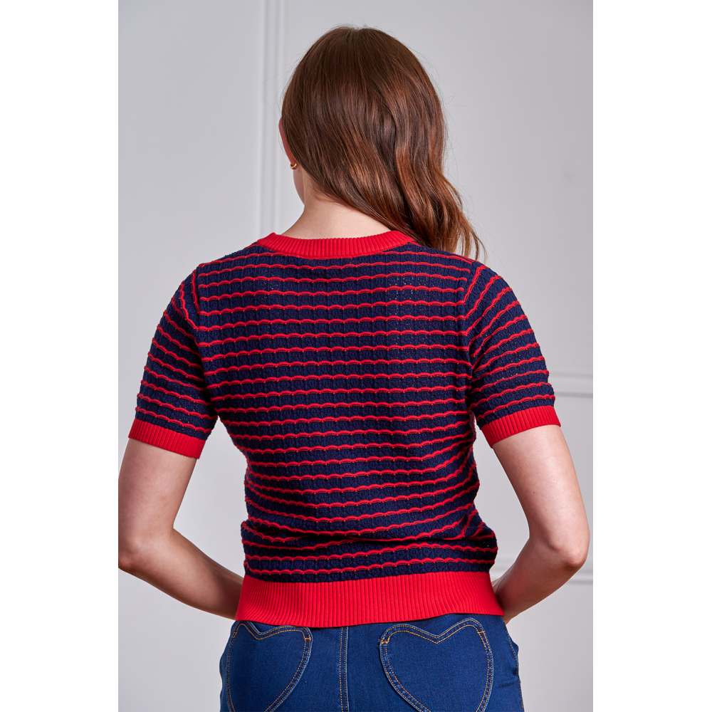 Banned - Serena Jumper - Dark blue/Red